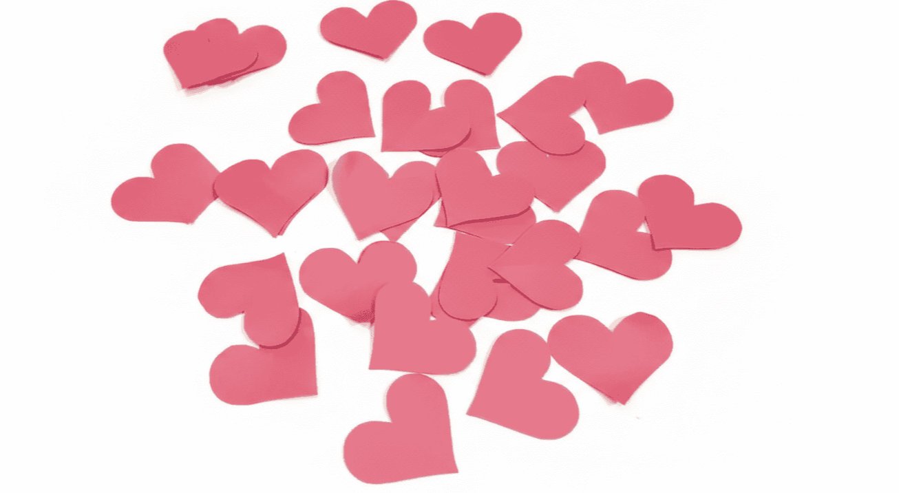 confeti de corazones