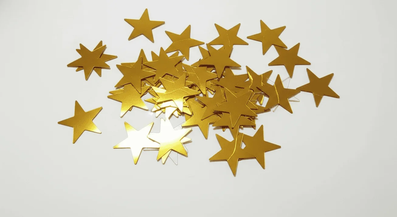 Confeti de Estrellas dorado