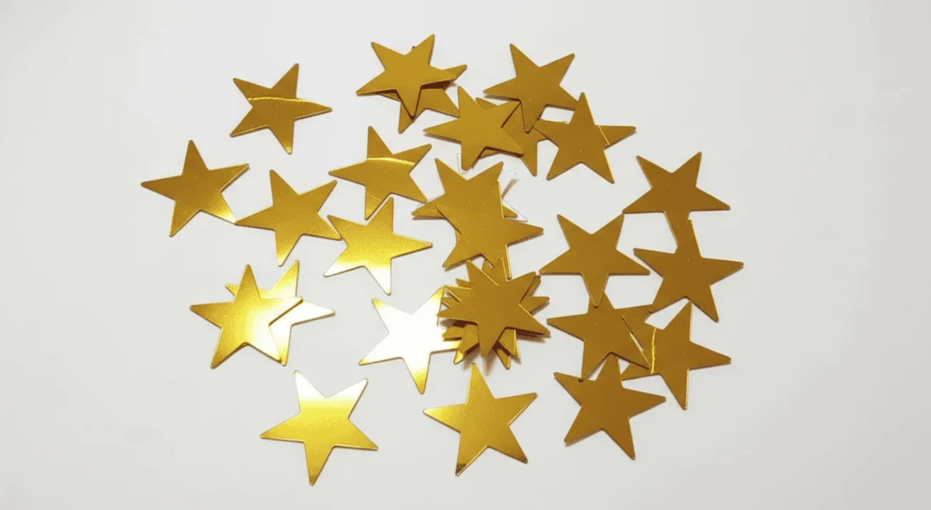 Confeti de Estrellas dorado