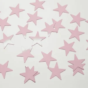 Confeti de papel china de estrellas rosas