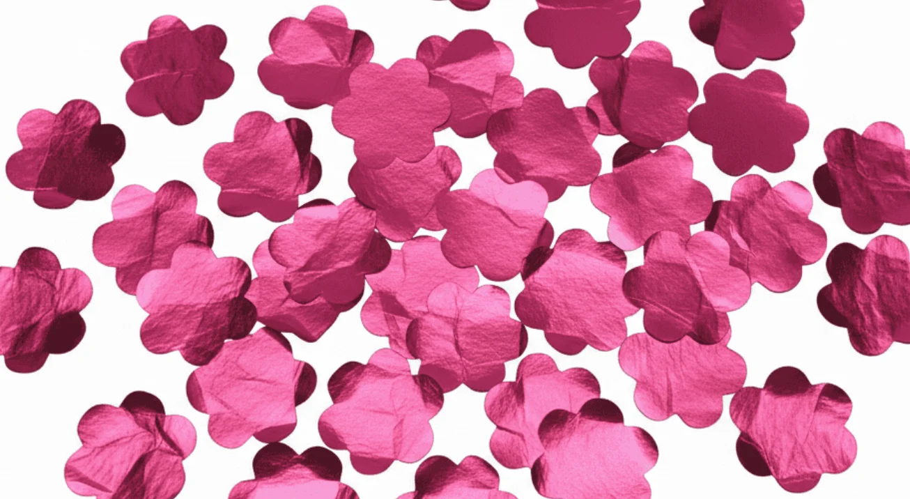 Venta de confeti de flores rosas