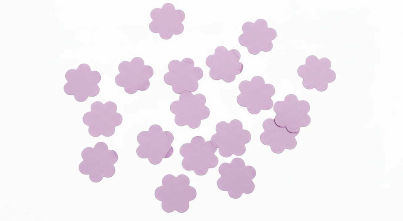 Confeti de flores lila