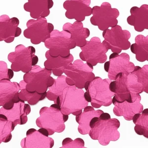 Confeti de flores rosas