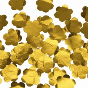 Confeti de flores dorado