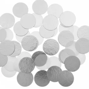 Confeti redondo plateado