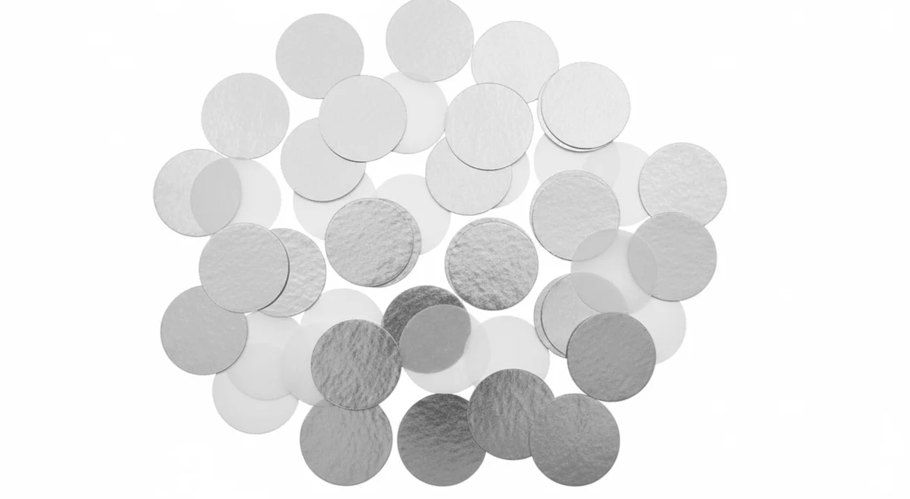 Confeti redondo plateado