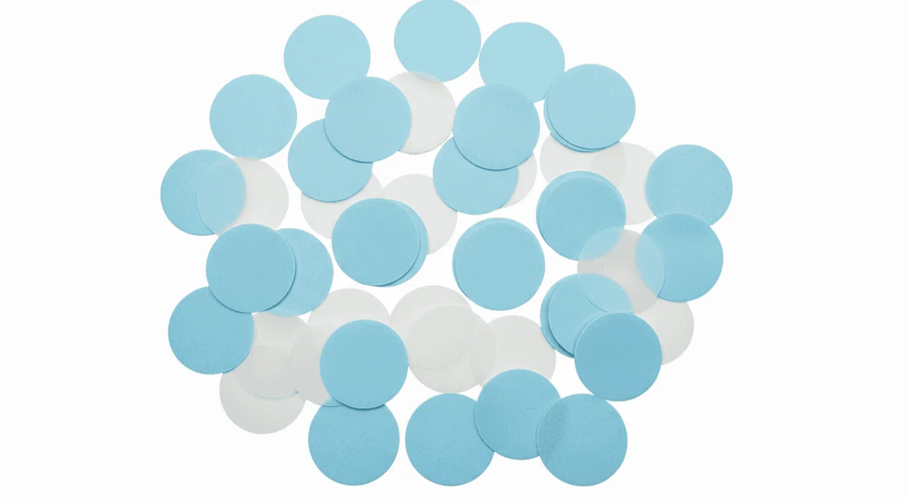 Confeti redondo azul