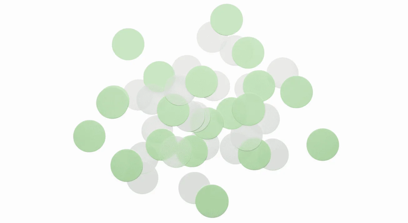 Confeti redondo verde