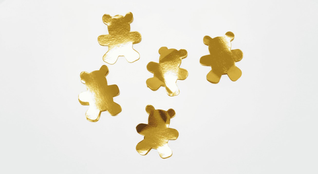 confeti de osos dorados