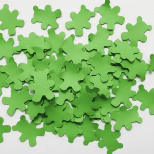 Confeti de corazones verdes