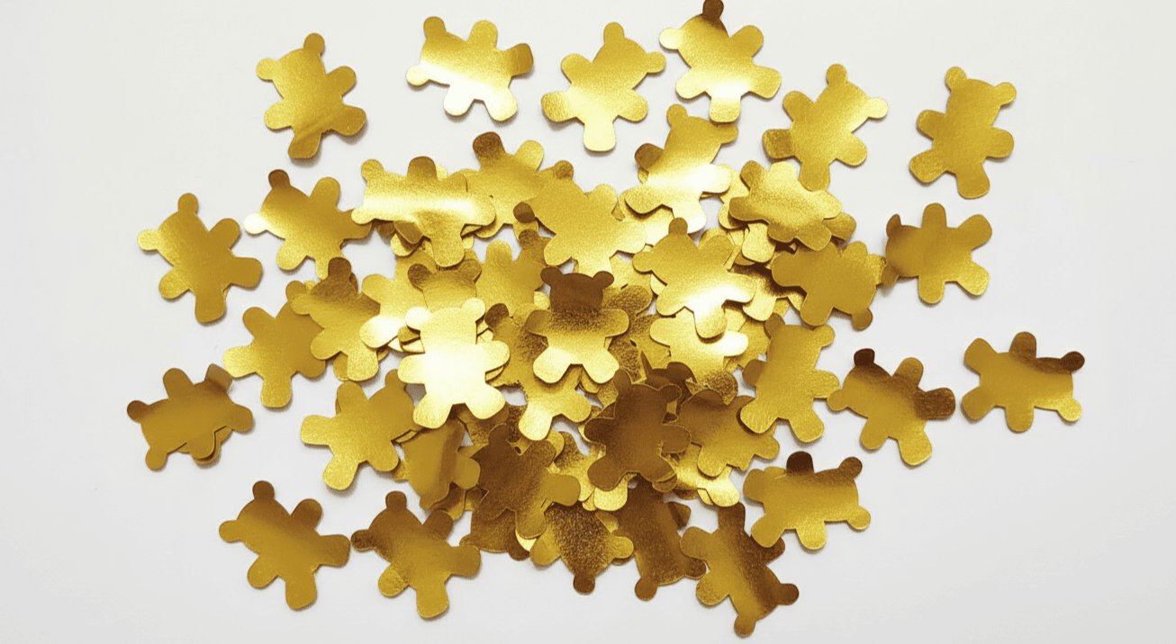 confeti de osos dorados