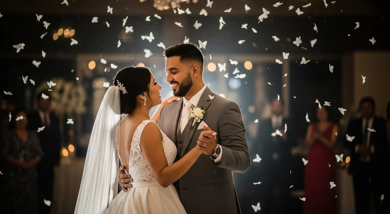 Papel mariposa para bodas