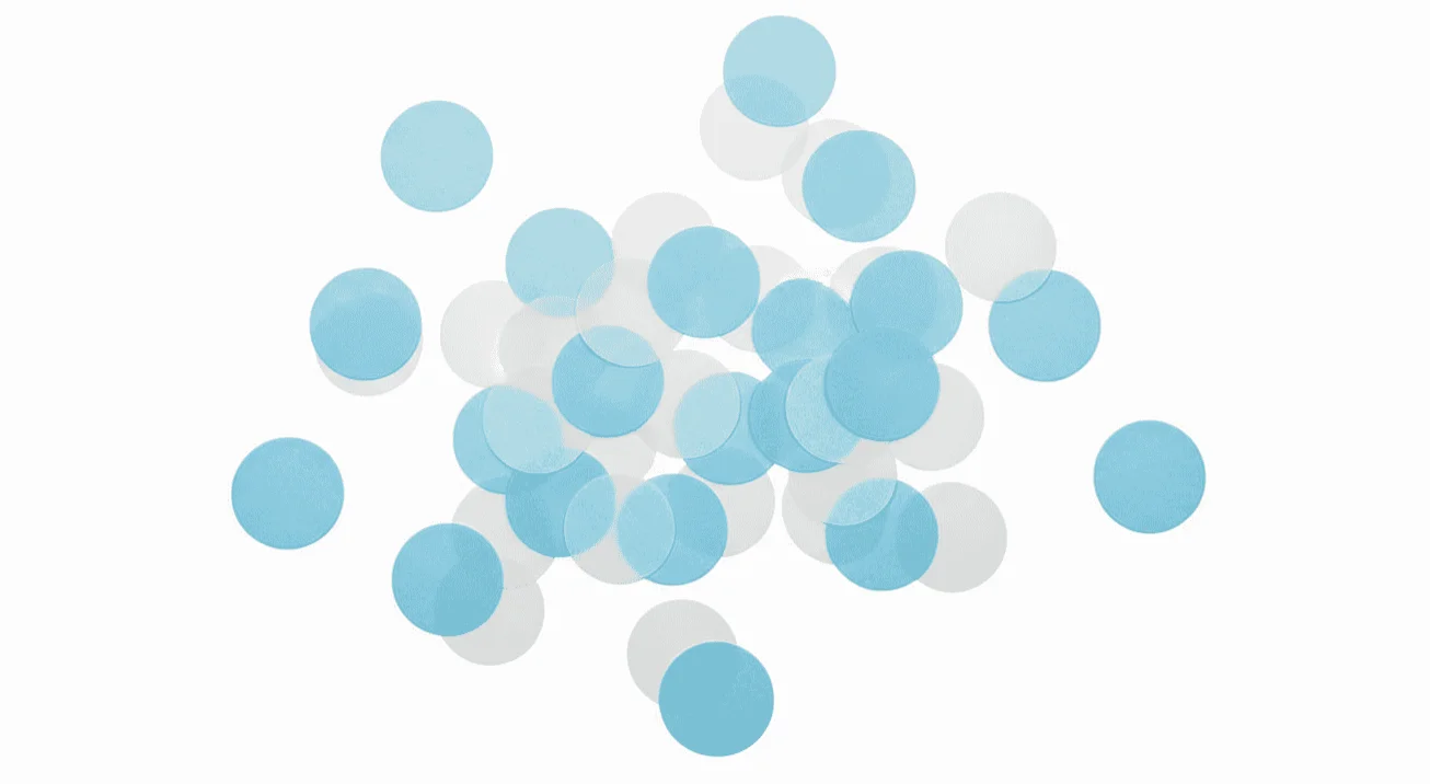 Confeti redondo azul