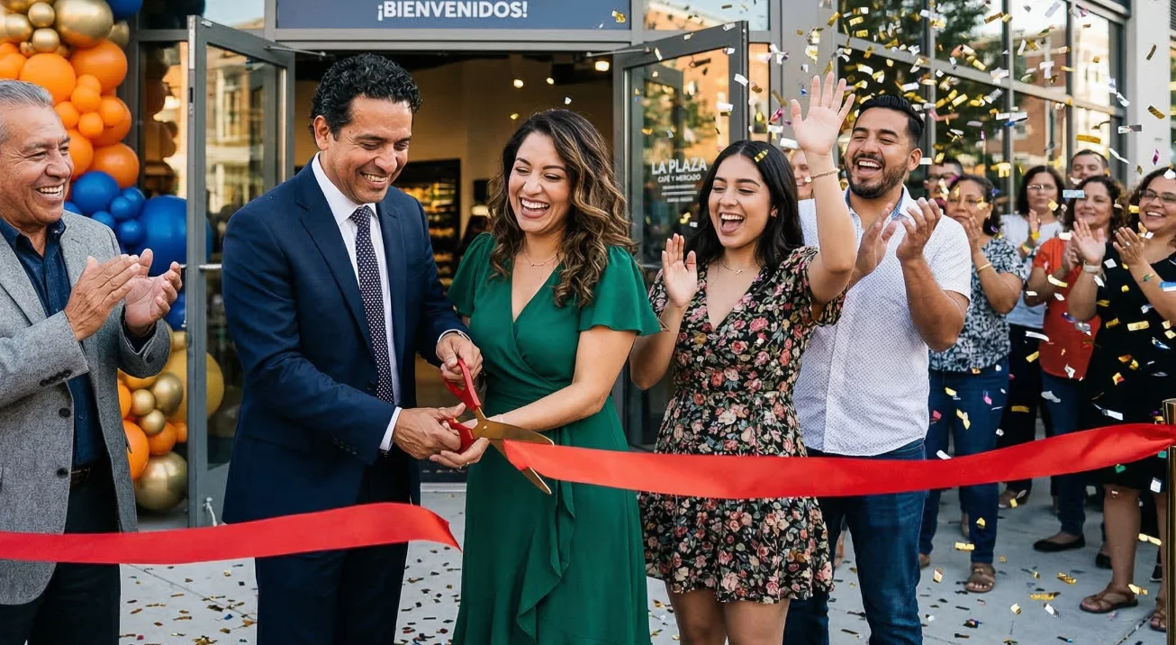 Lluvia de confeti para inauguración