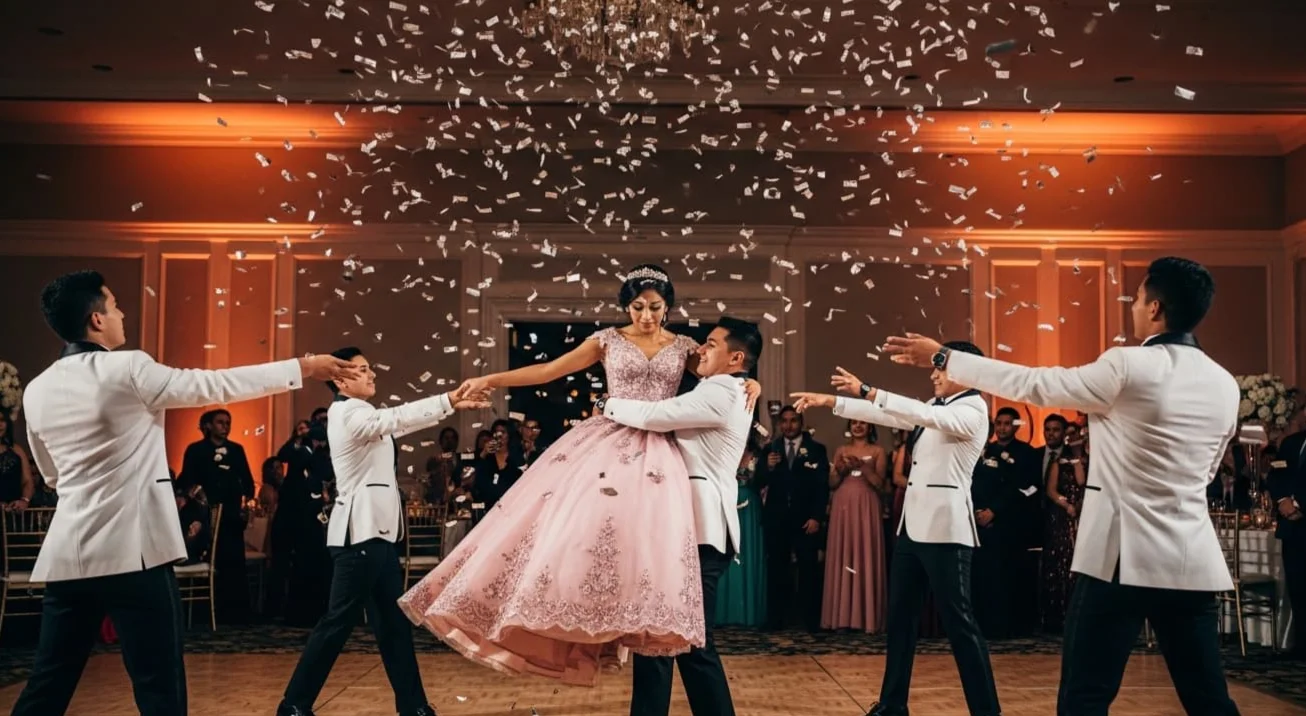 maquina de confeti para quinceñera