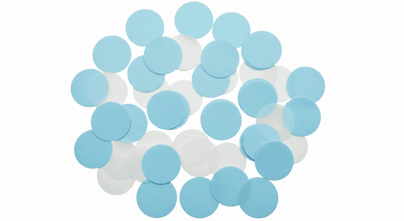 Confeti redondo azul